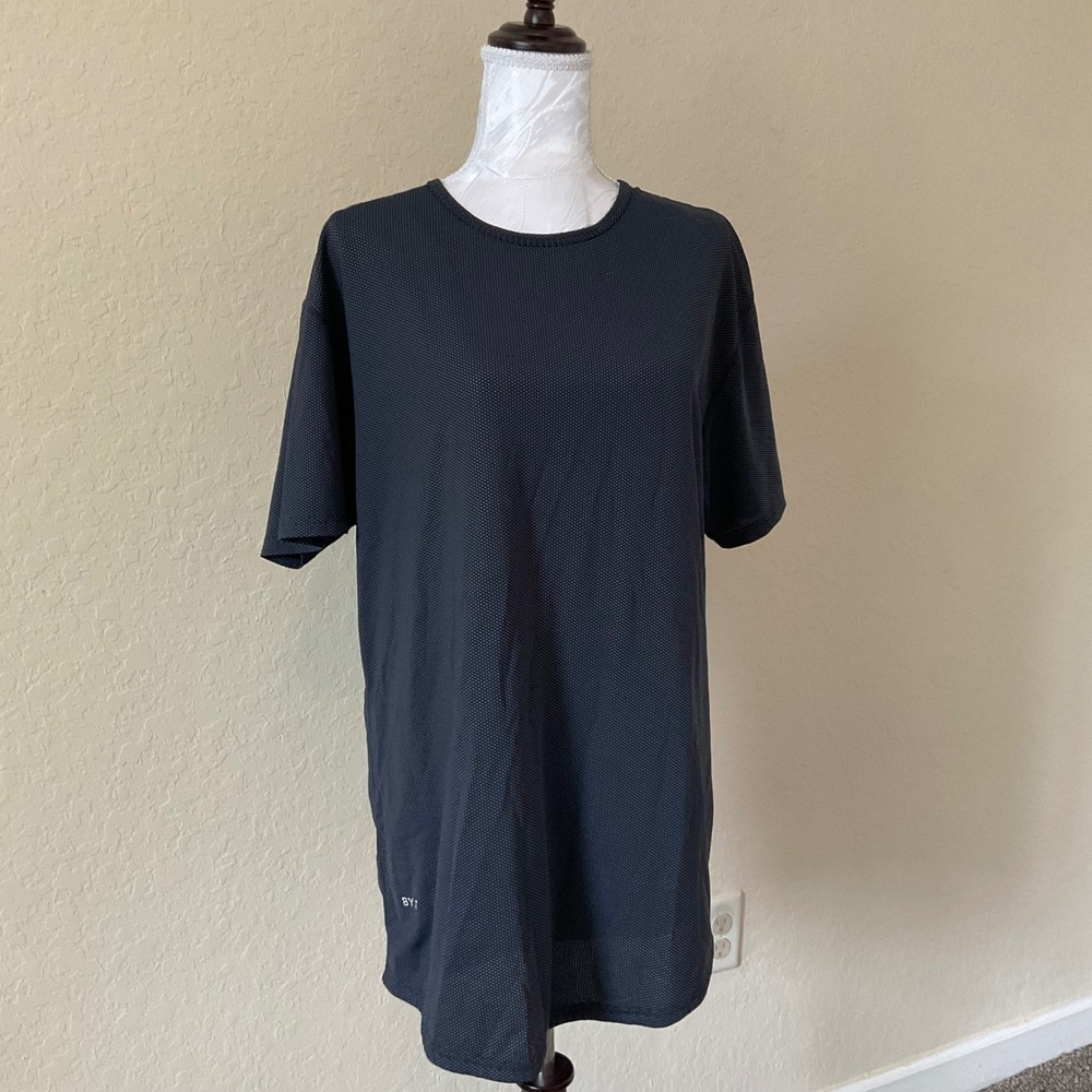 BYLT Basics Performance Shirt Mens Large Navy Activewear Athletic Gym Training